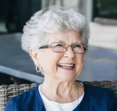 A happy elderly resident