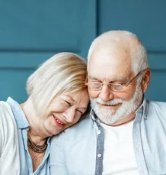 A happy elderly couple